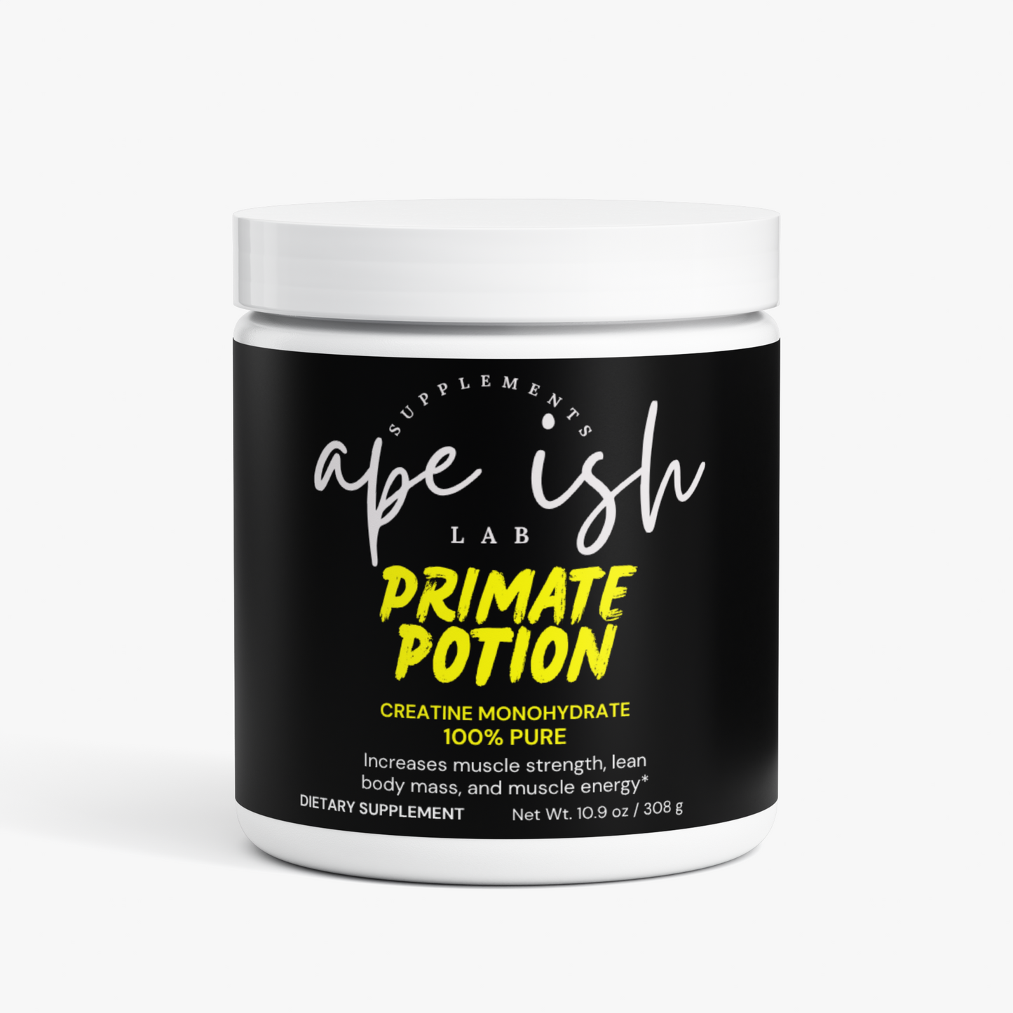 Apeish LAB Primate Potion Creatine Monohydrate – Strength, Power & Muscle Performance – Unflavored – 250 g