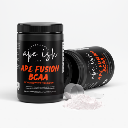 Apeish LAB Ape Fusion BCAA – 2:1:1 Amino Acids + Glutamine for Muscle Recovery & Lean Performance – Post Workout Powder – Honeydew Watermelon