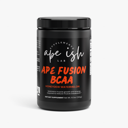 Apeish LAB Ape Fusion BCAA – 2:1:1 Amino Acids + Glutamine for Muscle Recovery & Lean Performance – Post Workout Powder – Honeydew Watermelon