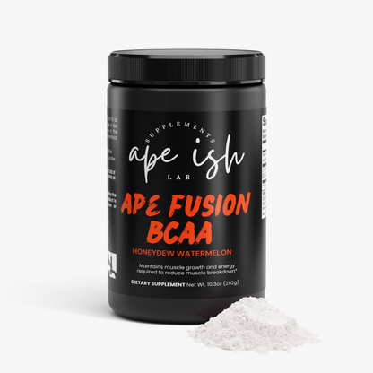 Apeish LAB Ape Fusion BCAA – 2:1:1 Amino Acids + Glutamine for Muscle Recovery & Lean Performance – Post Workout Powder – Honeydew Watermelon
