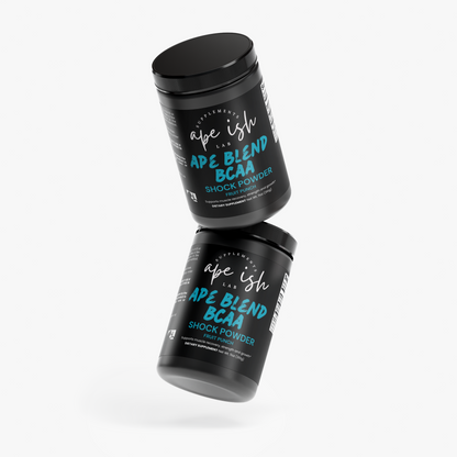 Apeish LAB Ape Blend BCAA Shock – 2:1:1 Amino Acids + Glutamine for Muscle Recovery & Performance – Fruit Punch Flavor – 292g