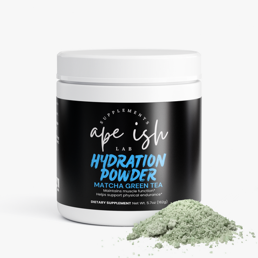 Apeish LAB Hydration Powder – Electrolytes & Daily Hydration Support – Matcha Green Tea Flavor – 5.29 oz