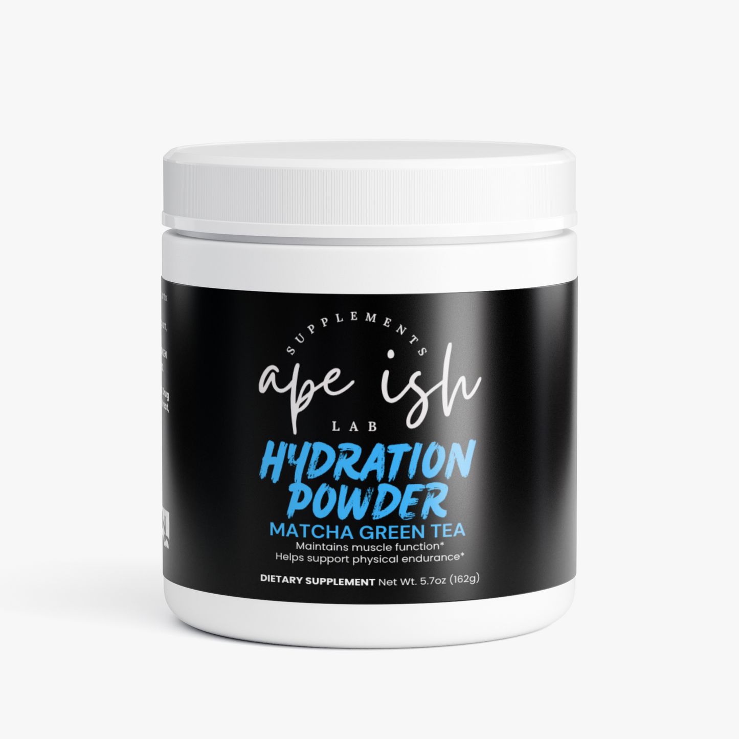 Apeish LAB Hydration Powder – Electrolytes & Daily Hydration Support – Matcha Green Tea Flavor – 5.29 oz