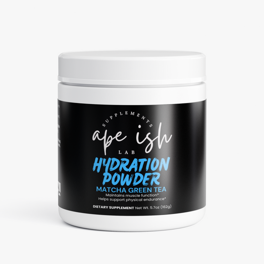 Apeish LAB Hydration Powder – Electrolytes & Daily Hydration Support – Matcha Green Tea Flavor – 5.29 oz