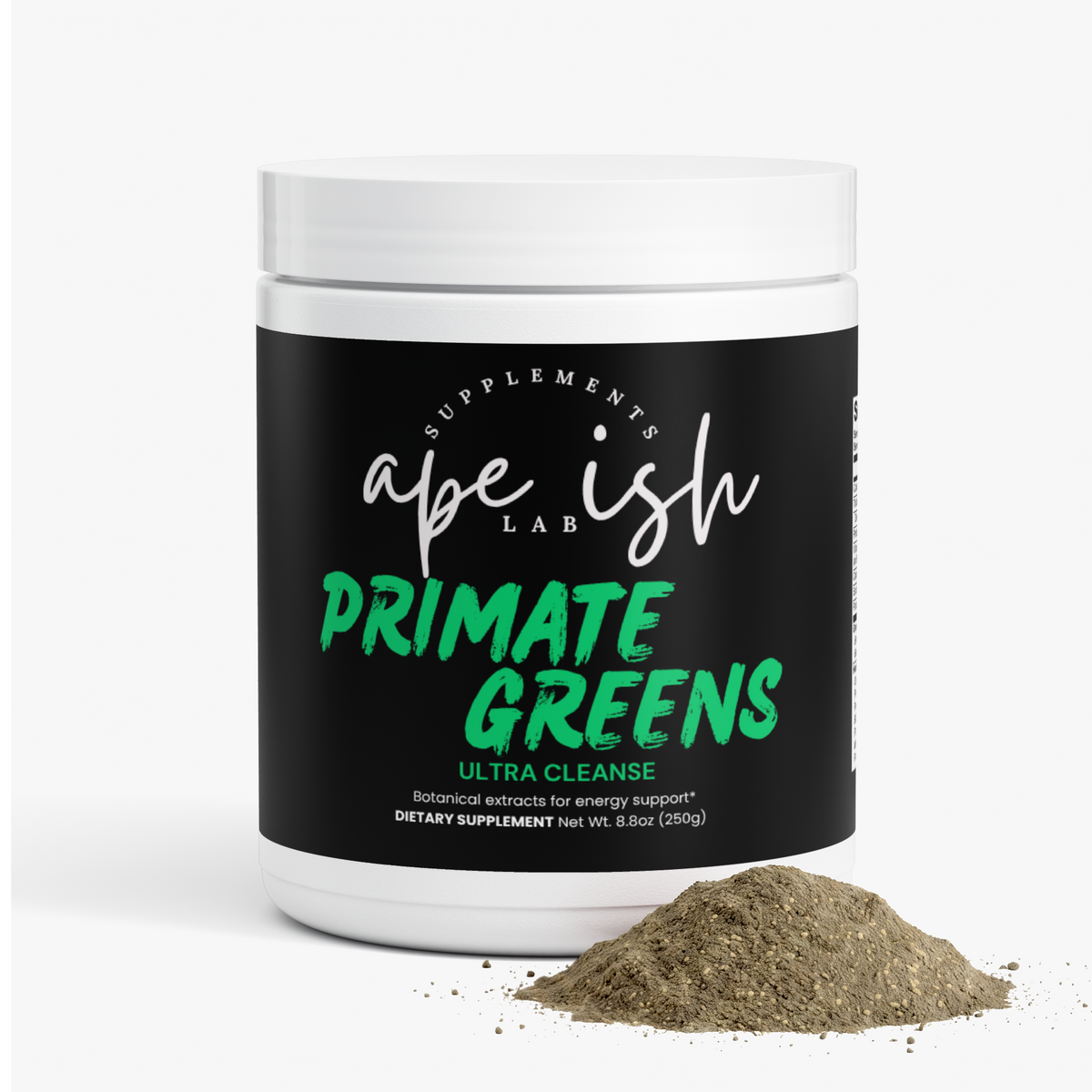 Apeish LAB Primate Greens – Ultra Cleanse Smoothie – Superfood Greens Powder for Energy, Digestion & Daily Wellness – 250g