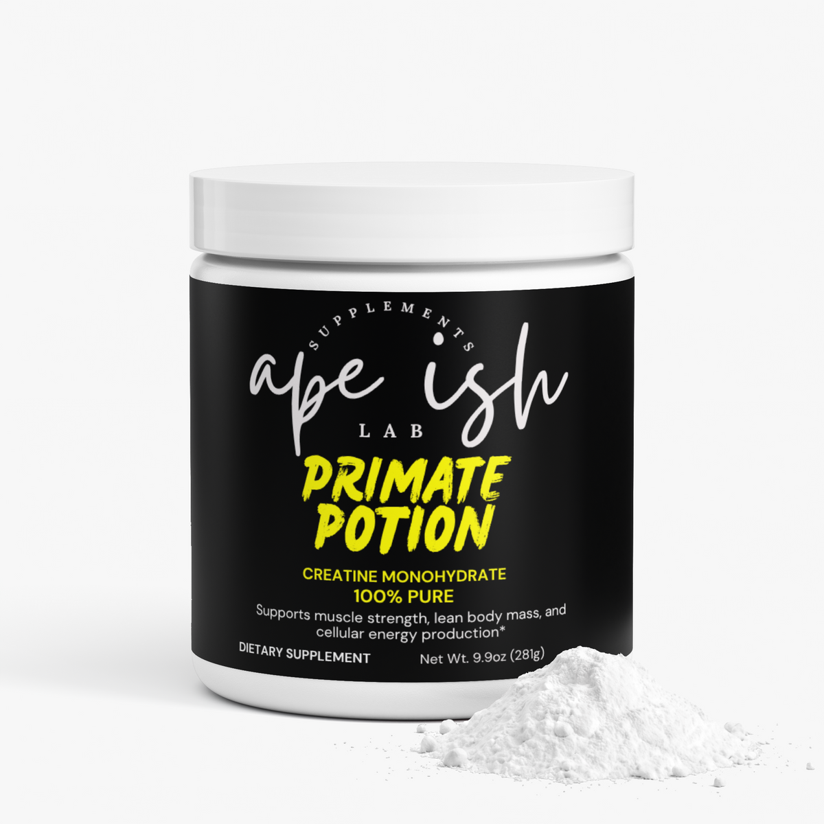Apeish LAB Primate Potion Creatine Monohydrate – Strength, Power & Muscle Performance – Unflavored – 250 g