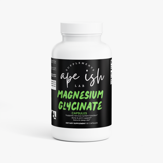 Apeish LAB Magnesium Glycinate – Sleep, Relaxation & Muscle Recovery Support – High Absorption Formula – 90 Capsules
