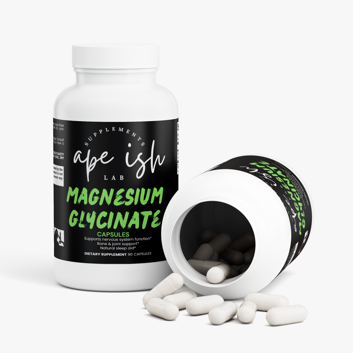 Apeish LAB Magnesium Glycinate – Sleep, Relaxation & Muscle Recovery Support – High Absorption Formula – 90 Capsules