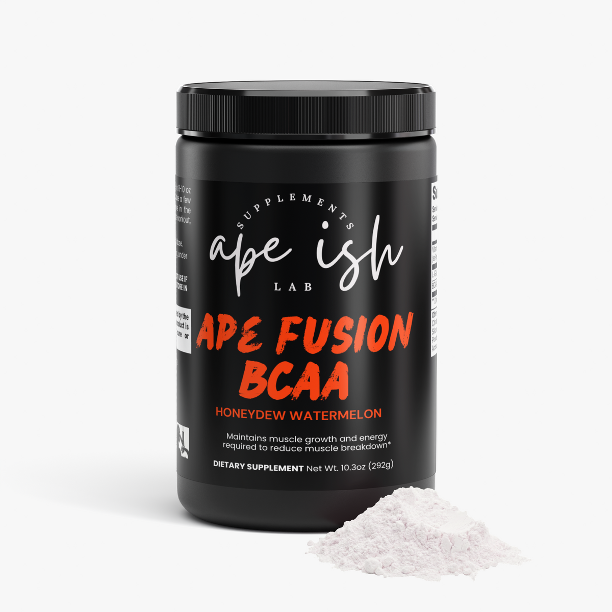 Apeish LAB Ape Fusion BCAA – 2:1:1 Amino Acids + Glutamine for Muscle Recovery & Lean Performance – Post Workout Powder – Honeydew Watermelon