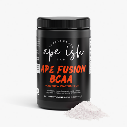 Apeish LAB Ape Fusion BCAA – 2:1:1 Amino Acids + Glutamine for Muscle Recovery & Lean Performance – Post Workout Powder – Honeydew Watermelon