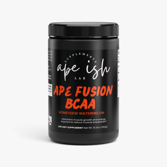 Apeish LAB Ape Fusion BCAA – 2:1:1 Amino Acids + Glutamine for Muscle Recovery & Lean Performance – Post Workout Powder – Honeydew Watermelon