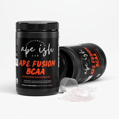 Apeish LAB Ape Fusion BCAA – 2:1:1 Amino Acids + Glutamine for Muscle Recovery & Lean Performance – Post Workout Powder – Honeydew Watermelon