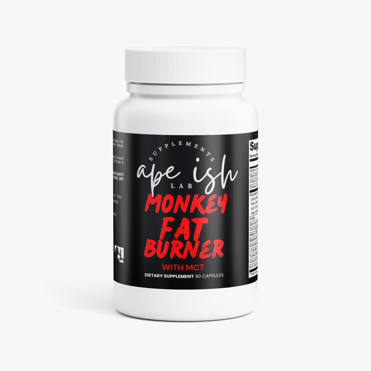 Apeish LAB Monkey Fat Burner – Metabolism, Thermogenesis & Weight Management Support – Advanced Fat Loss Formula – 90 Capsules