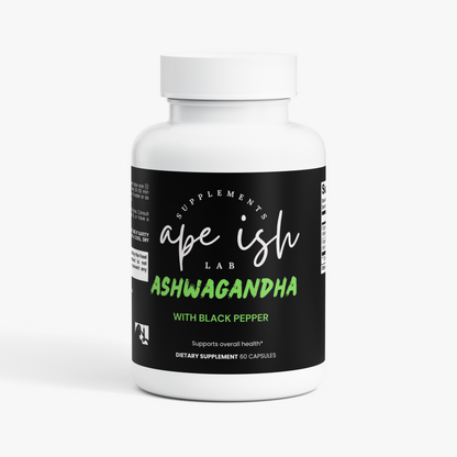 Apeish LAB Ashwagandha – Stress Support & Mood Balance – Adaptogen for Calm, Focus & Recovery – 60 Capsules
