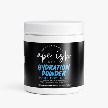 Apeish LAB Hydration Powder – Electrolytes & Daily Hydration Support – Matcha Green Tea Flavor – 5.29 oz