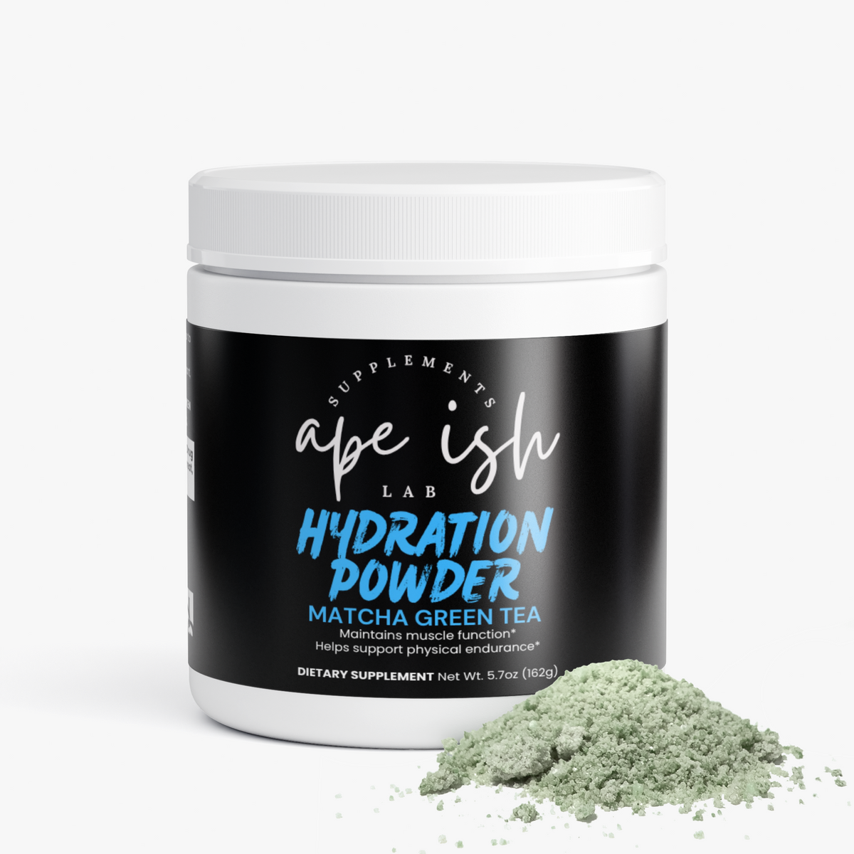 Apeish LAB Hydration Powder – Electrolytes & Daily Hydration Support – Matcha Green Tea Flavor – 5.29 oz