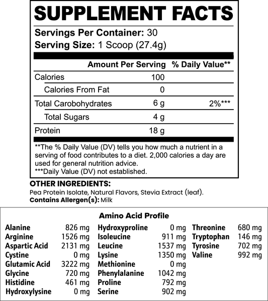 Gorilla Gains - Vegan Pea Protein Isolate (Vanilla)