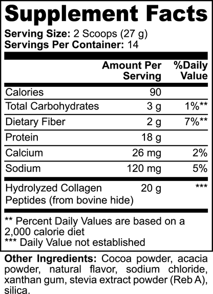 Chimp Peptides Grass-Fed Collagen Powder (Chocolate)