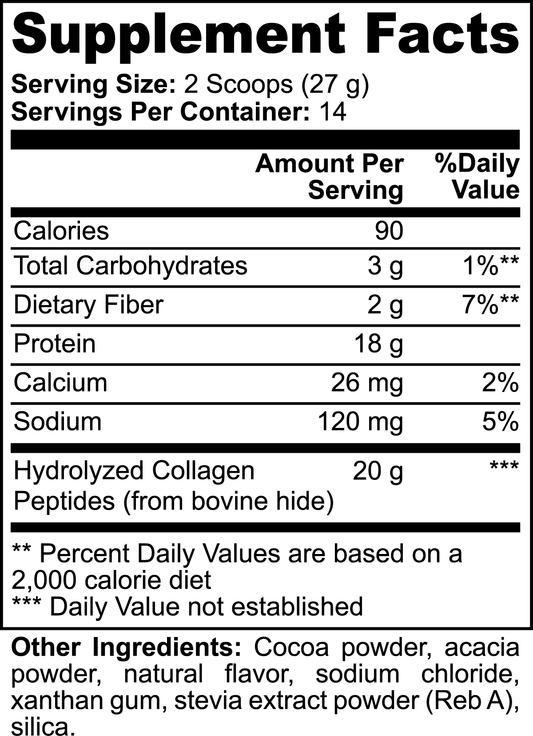 Chimp Peptides Grass-Fed Collagen Powder (Chocolate)