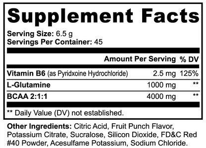 Apeish LAB Ape Blend BCAA Shock – 2:1:1 Amino Acids + Glutamine for Muscle Recovery & Performance – Fruit Punch Flavor – 292g