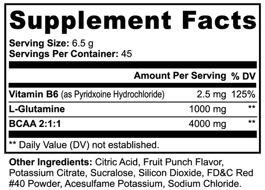 Apeish LAB Ape Blend BCAA Shock – 2:1:1 Amino Acids + Glutamine for Muscle Recovery & Performance – Fruit Punch Flavor – 292g
