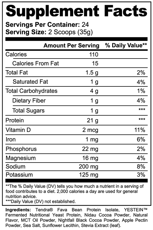 Apeish LAB Plant Protein – Muscle Growth, Recovery & Weight Management Support – Fava Bean Protein, Nutritional Yeast & MCT – Chocolate – 29.4 oz