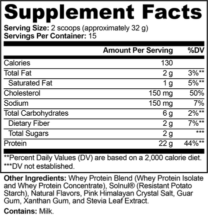 Apeish LAB Performance Whey Protein Blend – Muscle Growth & Recovery Support – Whey Isolate, Whey Concentrate & Fiber – Vanilla – 16.9 oz