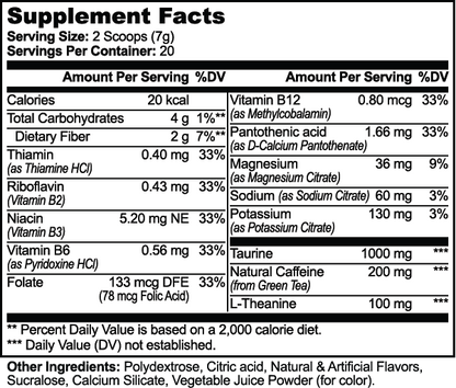 Apeish LAB Energy Powder – Energy, Focus & Endurance Support – Natural Caffeine, L-Theanine & Taurine – Fruit Punch – 3.52 oz
